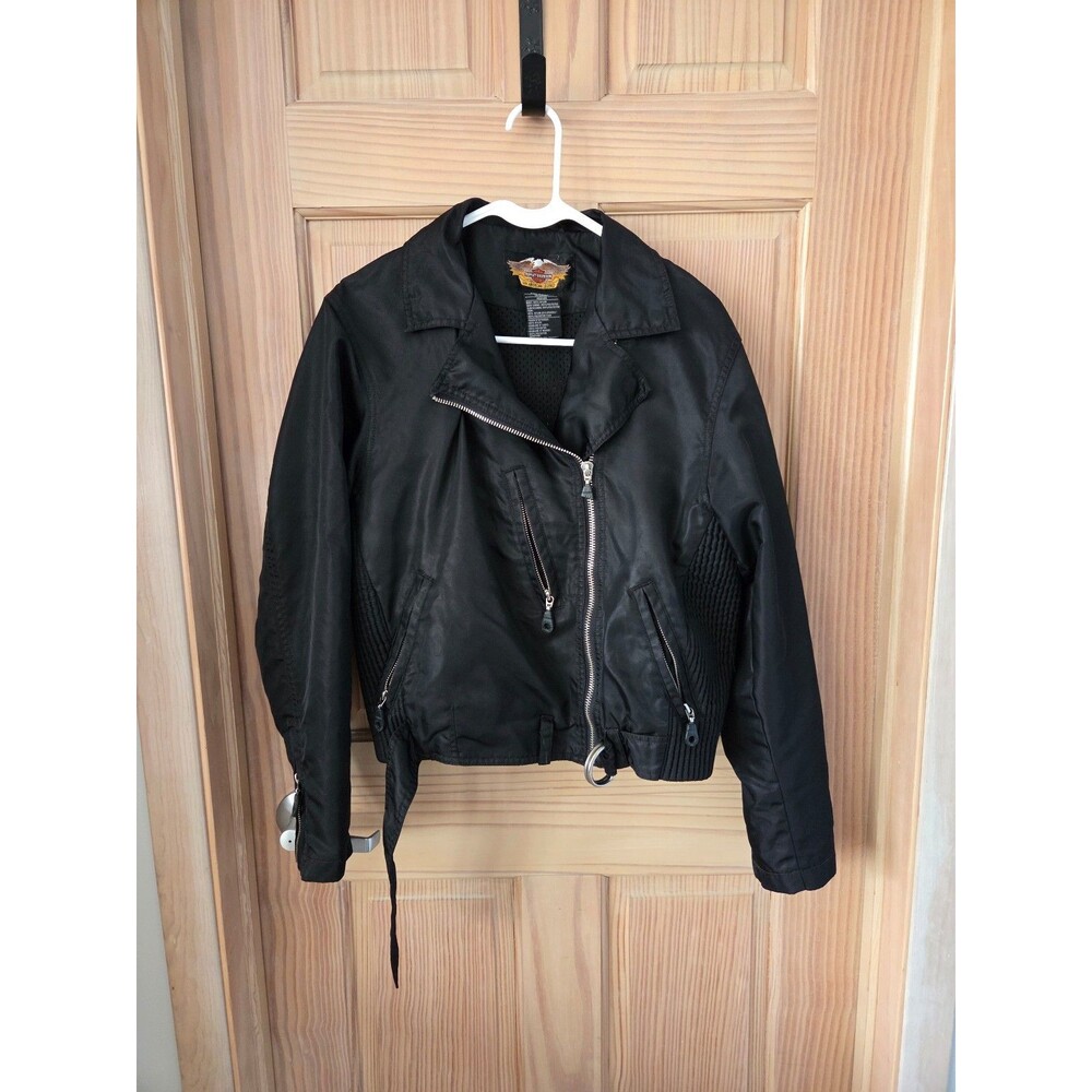 Harley Davidson Women's Motorcycle Biker Jacket Black Medium